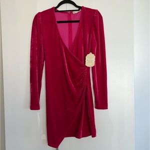 Fuschia Velvet Altar’d State Dress NWT